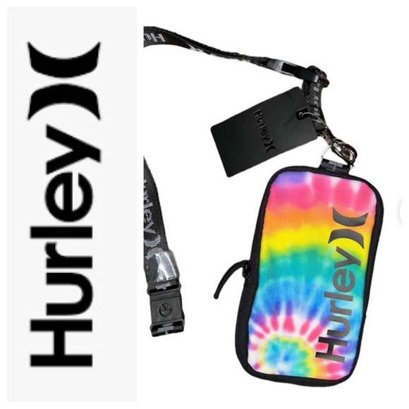 Hurley Rainbow Tie Dye Cell Phone ID Case NWT - Picture 1 of 8